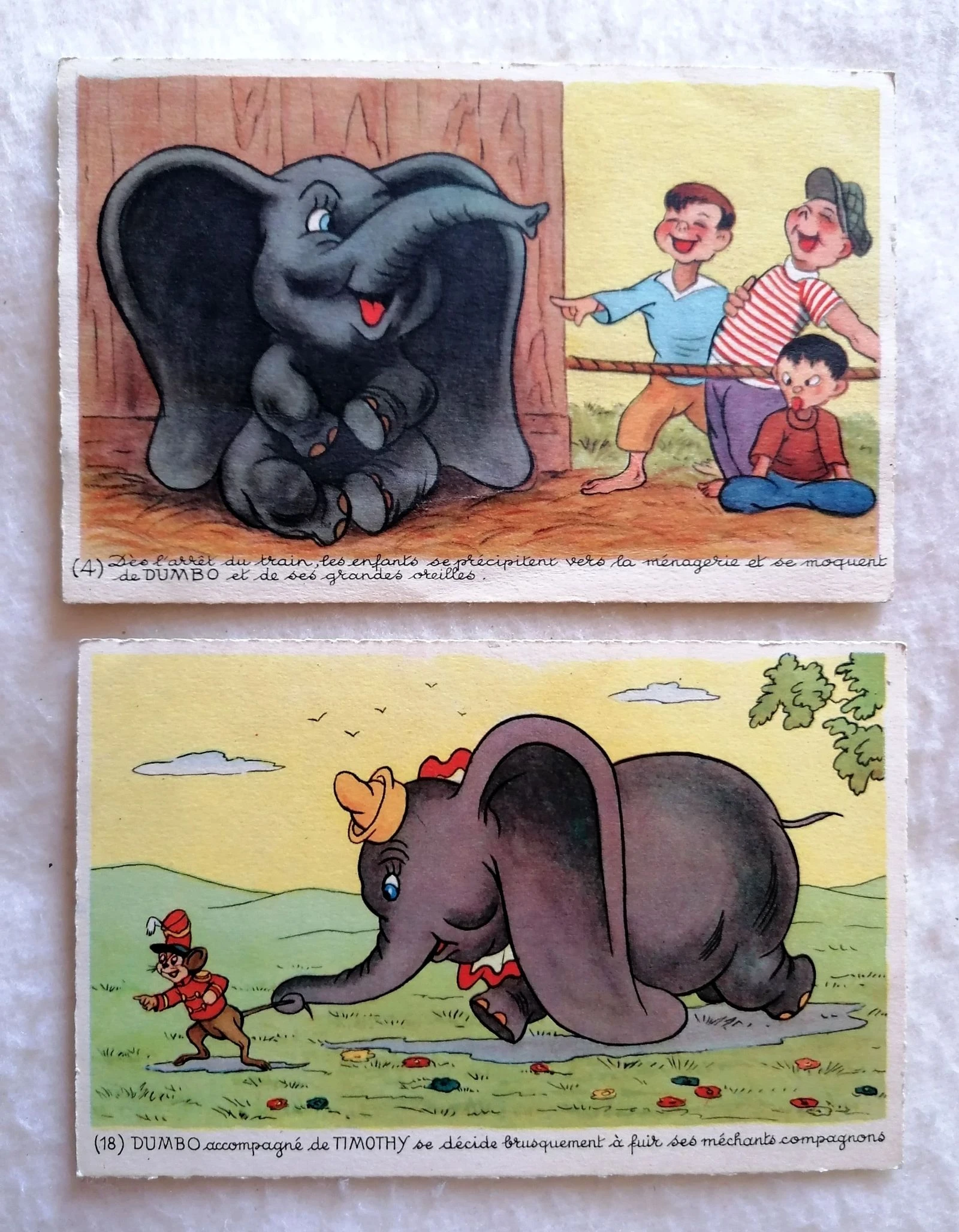2 cartes postale Dumbo Disney 